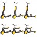PITUSO Самокат трехколесный 5 в 1 Yellow/Желтый 